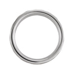 Men's Tungsten Comfort-Fit Flat Band with Hammered Finish - Gray