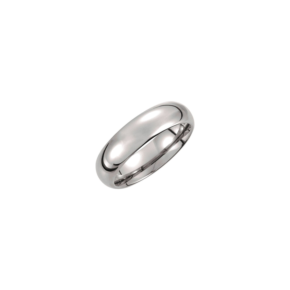 Men's Tungsten Comfort-Fit Half Round Band - Gray