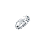 Men's Tungsten Comfort-Fit Half Round Band - White