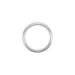 Men's Tungsten Comfort-Fit Half Round Band - White