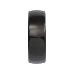 Men's Tungsten Comfort-Fit Half Round Band, Black - Black