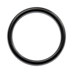 Men's Tungsten Comfort-Fit Half Round Band, Black - Black