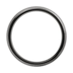 Men's Tungsten Comfort-Fit Half Round Band with Satin Finish - Black