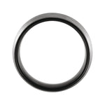 Men's Tungsten Comfort-Fit Half Round Band with Satin Finish - Black