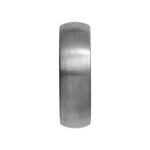 Men's Tungsten Comfort-Fit Half Round Band with Satin Finish - Black