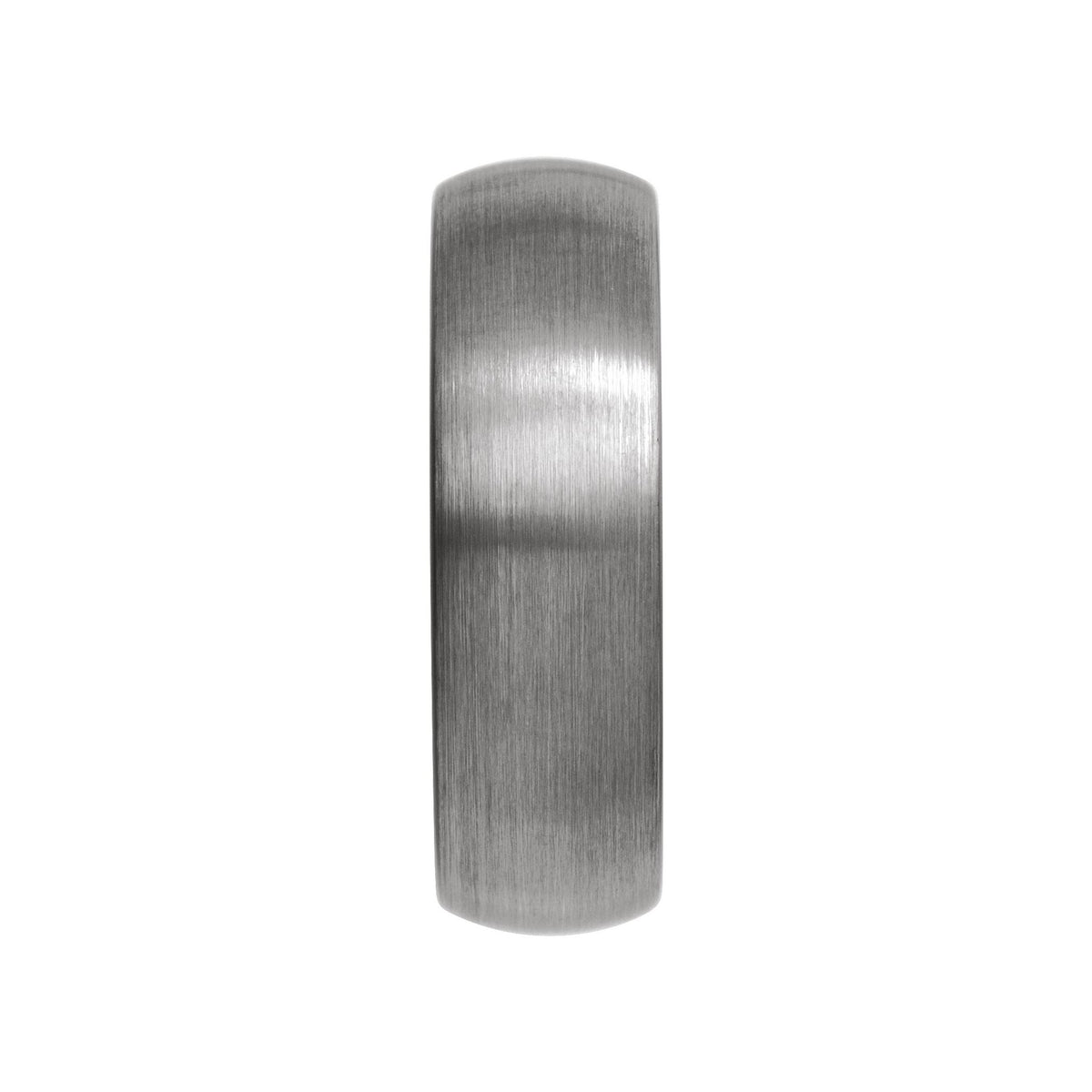Men's Tungsten Comfort-Fit Half Round Band with Satin Finish - Black