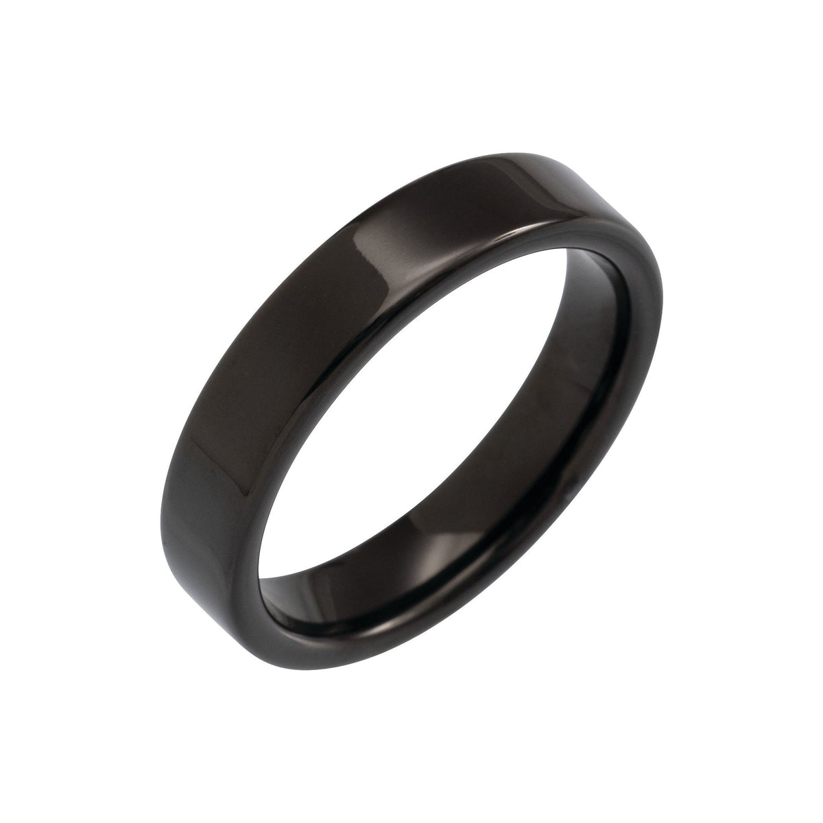 Men's Tungsten Flat Band - Black