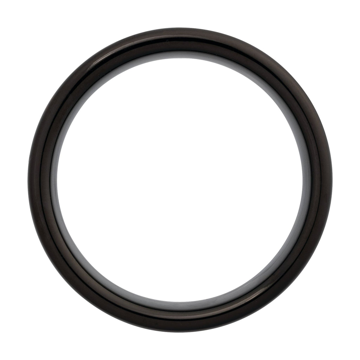 Men's Tungsten Flat Band - Black