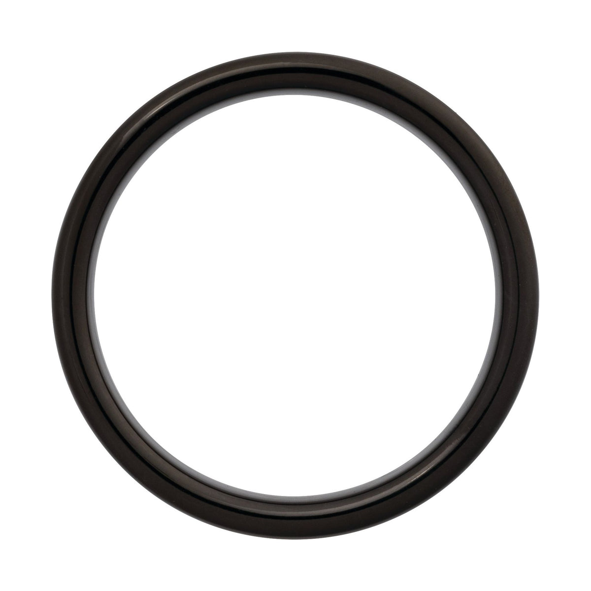 Men's Tungsten Flat Band - Black