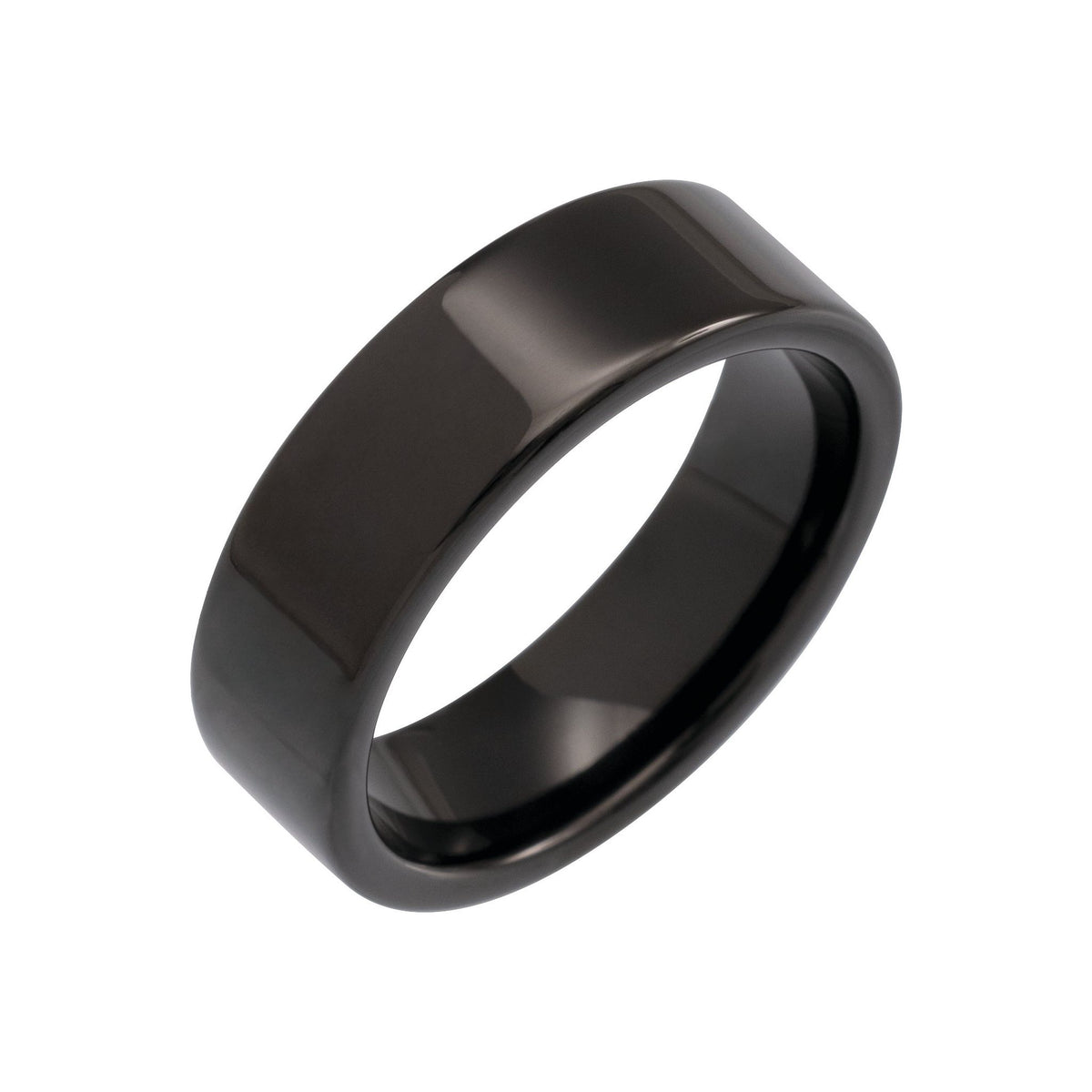 Men's Tungsten Flat Band - Black