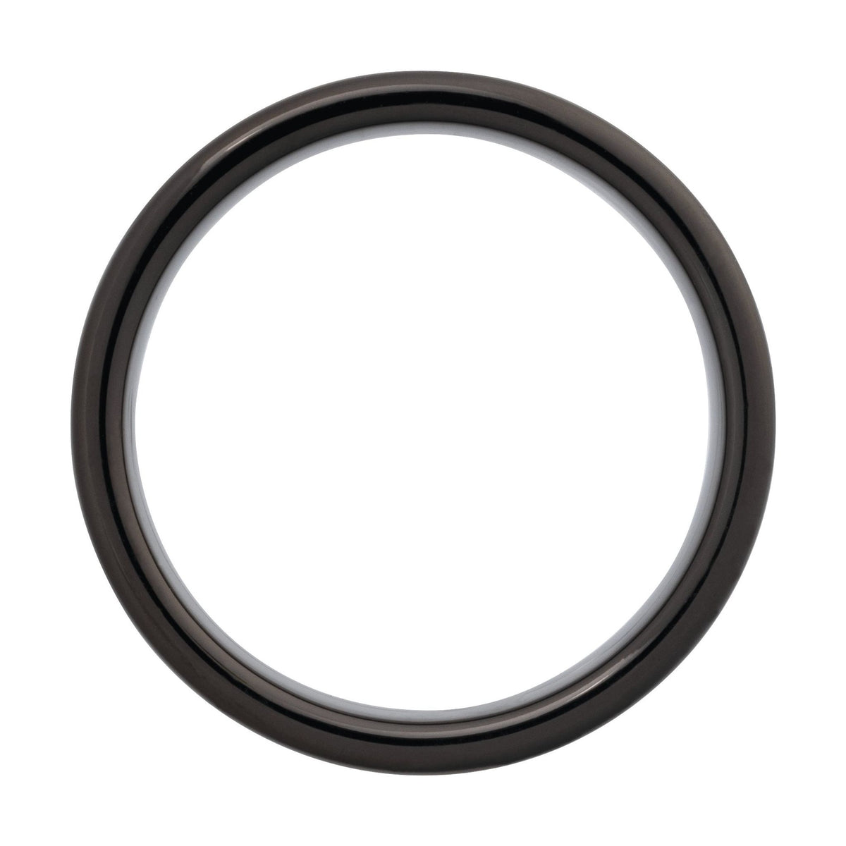 Men's Tungsten Flat Band - Black