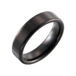 Men's Tungsten Flat Band - Black