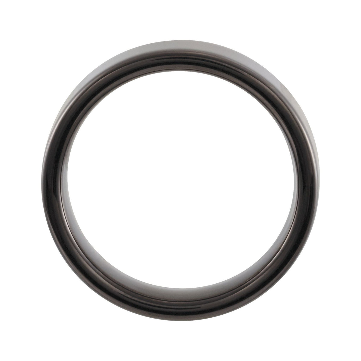 Men's Tungsten Flat Band - Black