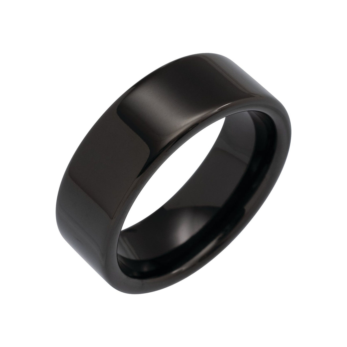 Men's Tungsten Flat Band - Black