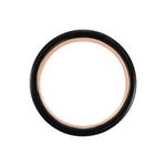 Men's Tungsten Grooved Comfort-Fit Band - Black & Rose Tone