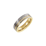 Men's Tungsten Grooved Comfort-Fit Flat Band with Hammer Finish, Gray - Gray