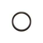 Men's Tungsten Stepped-Edge Comfort-Fit Band with Satin Finish - Black