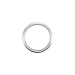 Men's Tungsten Stepped-Edge Inlay Comfort-Fit Band with Satin Finish, 6 mm - White