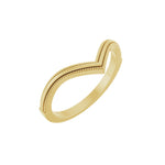 Milgrain Contour Band in 14K Gold - 14K Yellow Gold