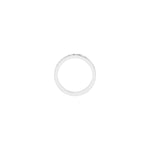 Milgrain Edge Floral Flat Band in 14K Gold - 14K White Gold
