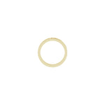 Milgrain Edge Floral Flat Band in 14K Gold - 14K Yellow Gold