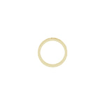 Milgrain Edge Floral Flat Band in 14K Gold - 14K Yellow Gold