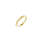 Milgrain Geometric Band in 14K & 18K Gold - 18K Yellow Gold
