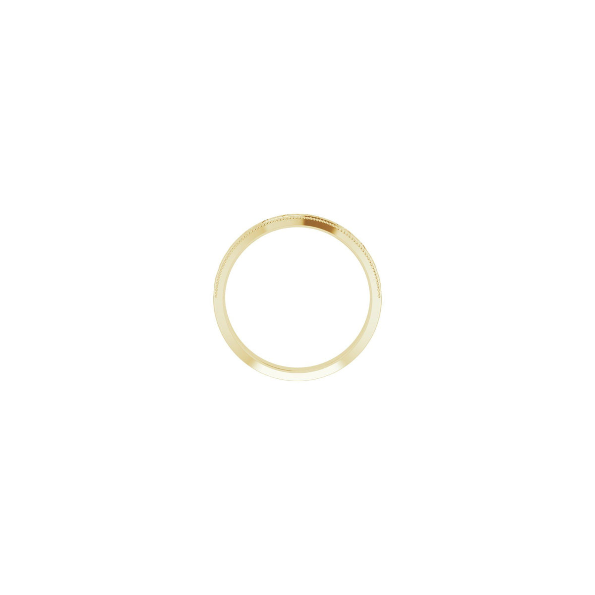 Milgrain Geometric Band in 14K & 18K Gold - 18K Yellow Gold
