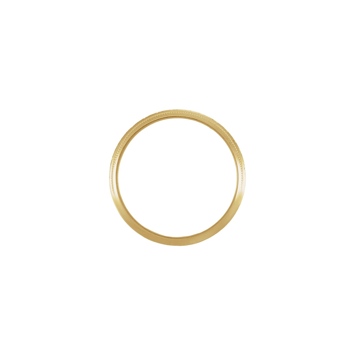 Milgrain Geometric Band in 14K & 18K Gold - 14K Yellow Gold
