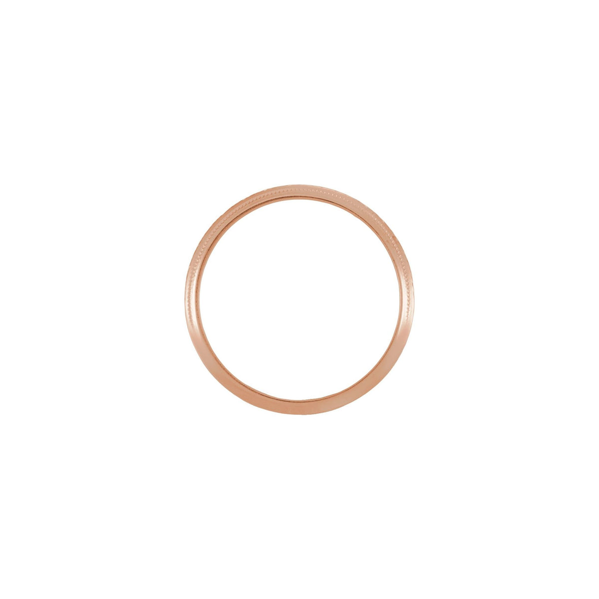 Milgrain Geometric Band in 14K & 18K Gold - 14K Rose Gold