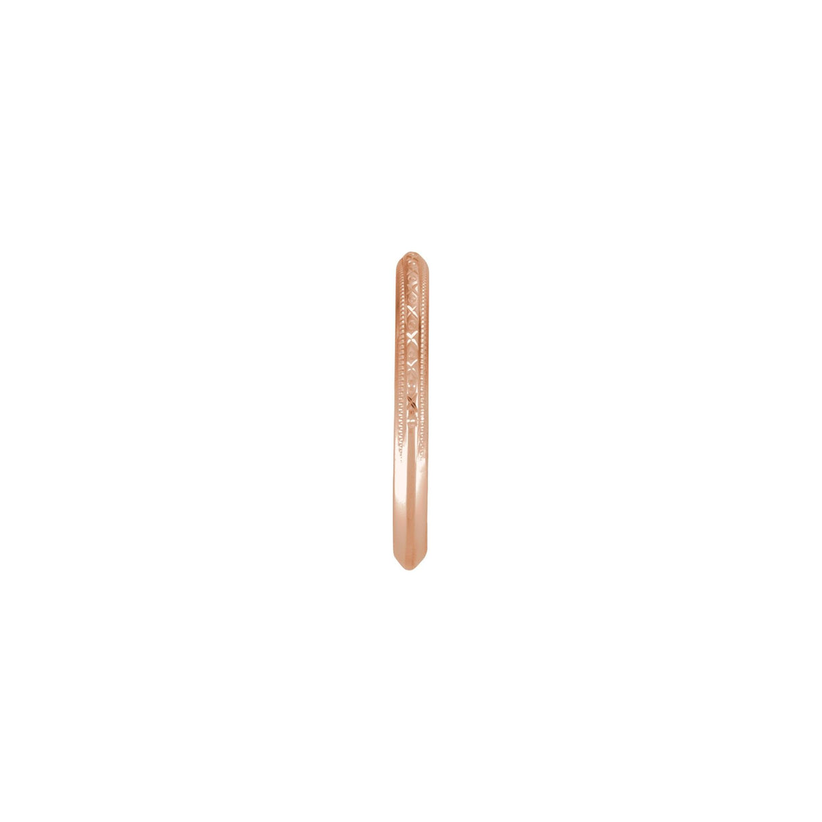 Milgrain Geometric Band in 14K & 18K Gold - 14K Rose Gold