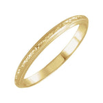 Milgrain Geometric Band in 14K & 18K Gold