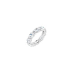 Oval Diamond Eternity Band in 14K Gold - 14K White Gold