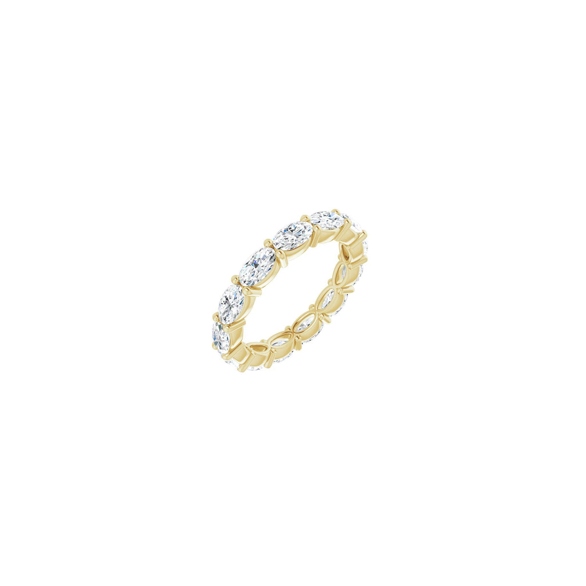 Oval Diamond Eternity Band in 14K Gold - 14K Yellow Gold
