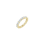 Oval Diamond Eternity Band in 14K Gold - 14K Yellow Gold