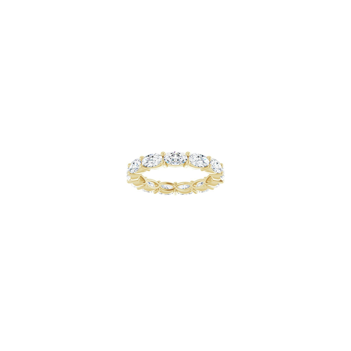 Oval Diamond Eternity Band in 14K Gold - 14K Yellow Gold