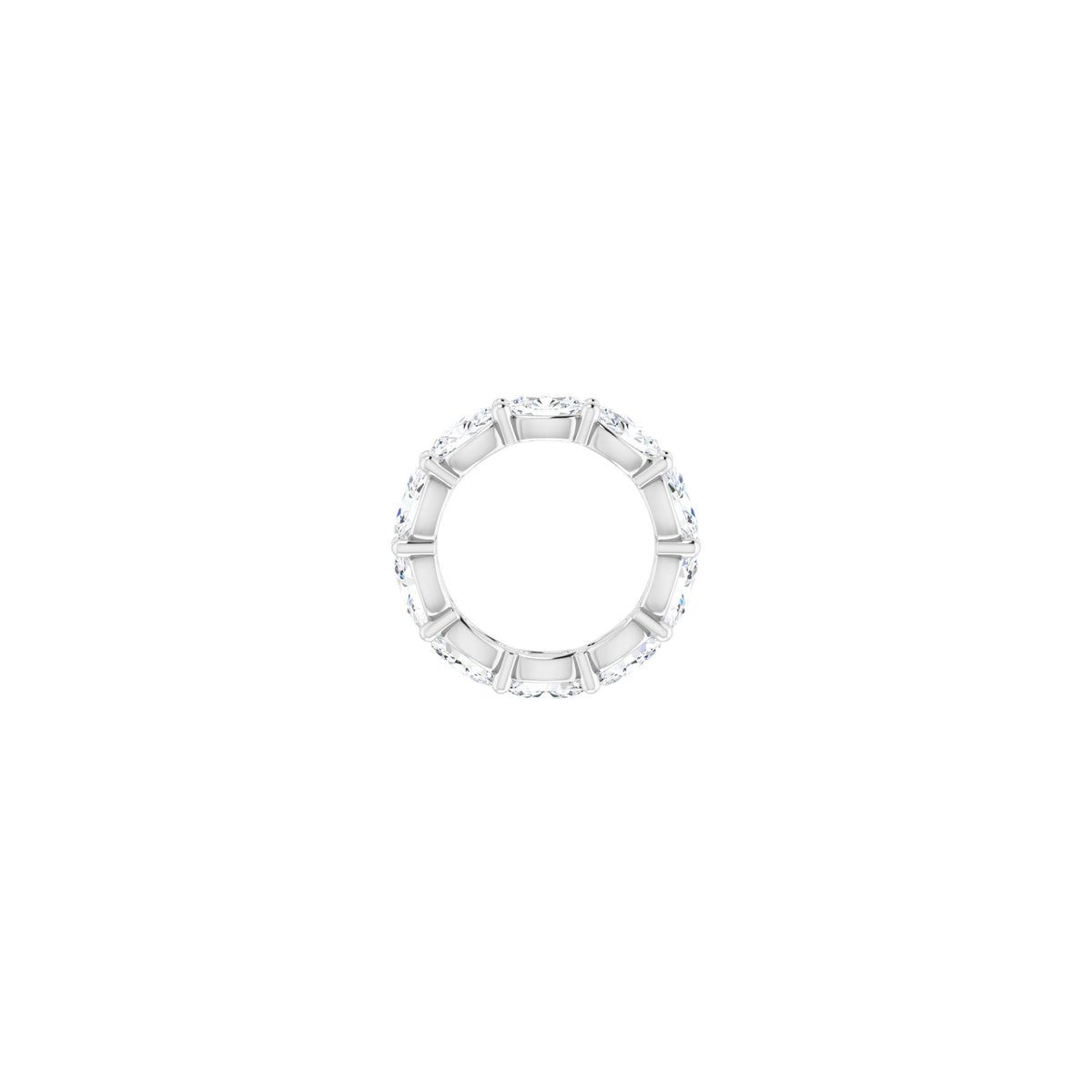 Oval Diamond Eternity Band in 14K Gold - 14K White Gold