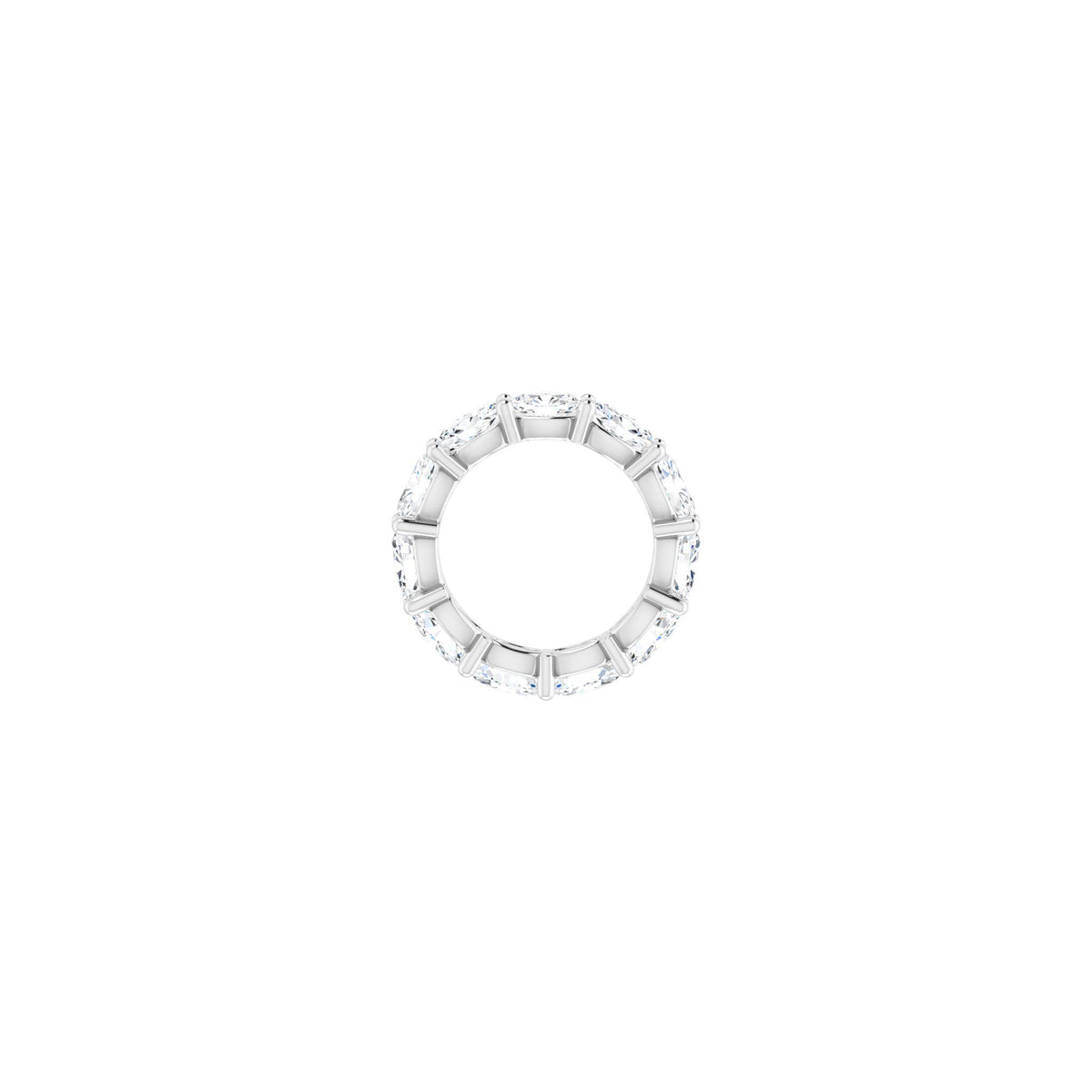 Oval Diamond Eternity Band in 14K Gold - 14K White Gold