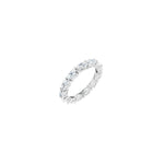 Oval Diamond Eternity Band in 14K Gold - 14K White Gold