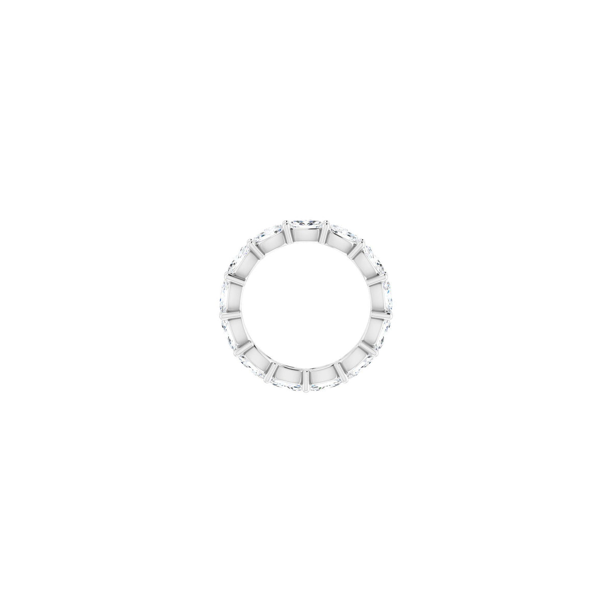 Oval Diamond Eternity Band in 14K Gold - 14K White Gold