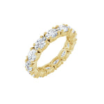 Oval Lab-Grown Diamond Eternity Band in 14K Gold, 3 1/4 CT TW - 14K Yellow Gold