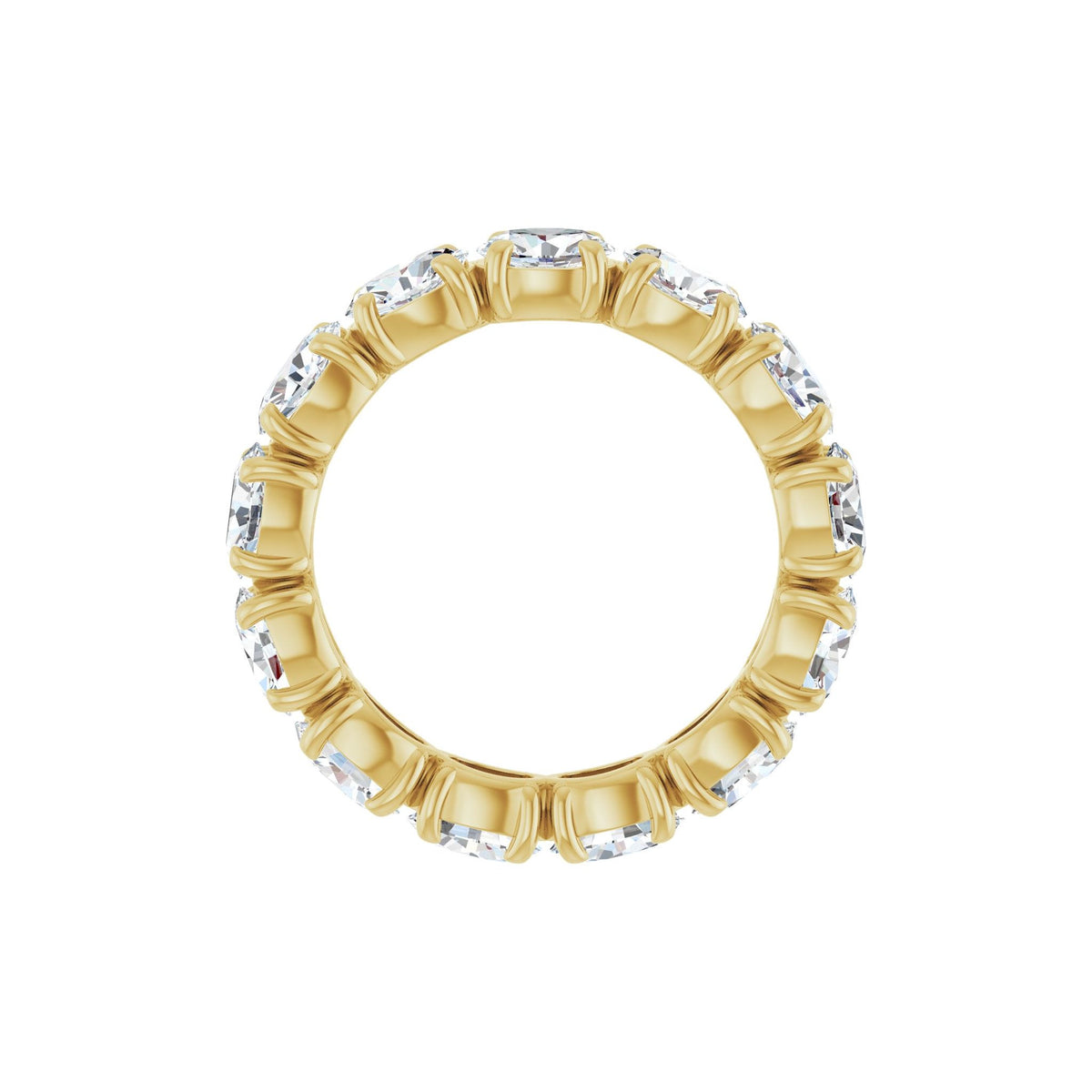 Oval Lab-Grown Diamond Eternity Band in 14K Gold, 3 1/4 CT TW - 14K Yellow Gold
