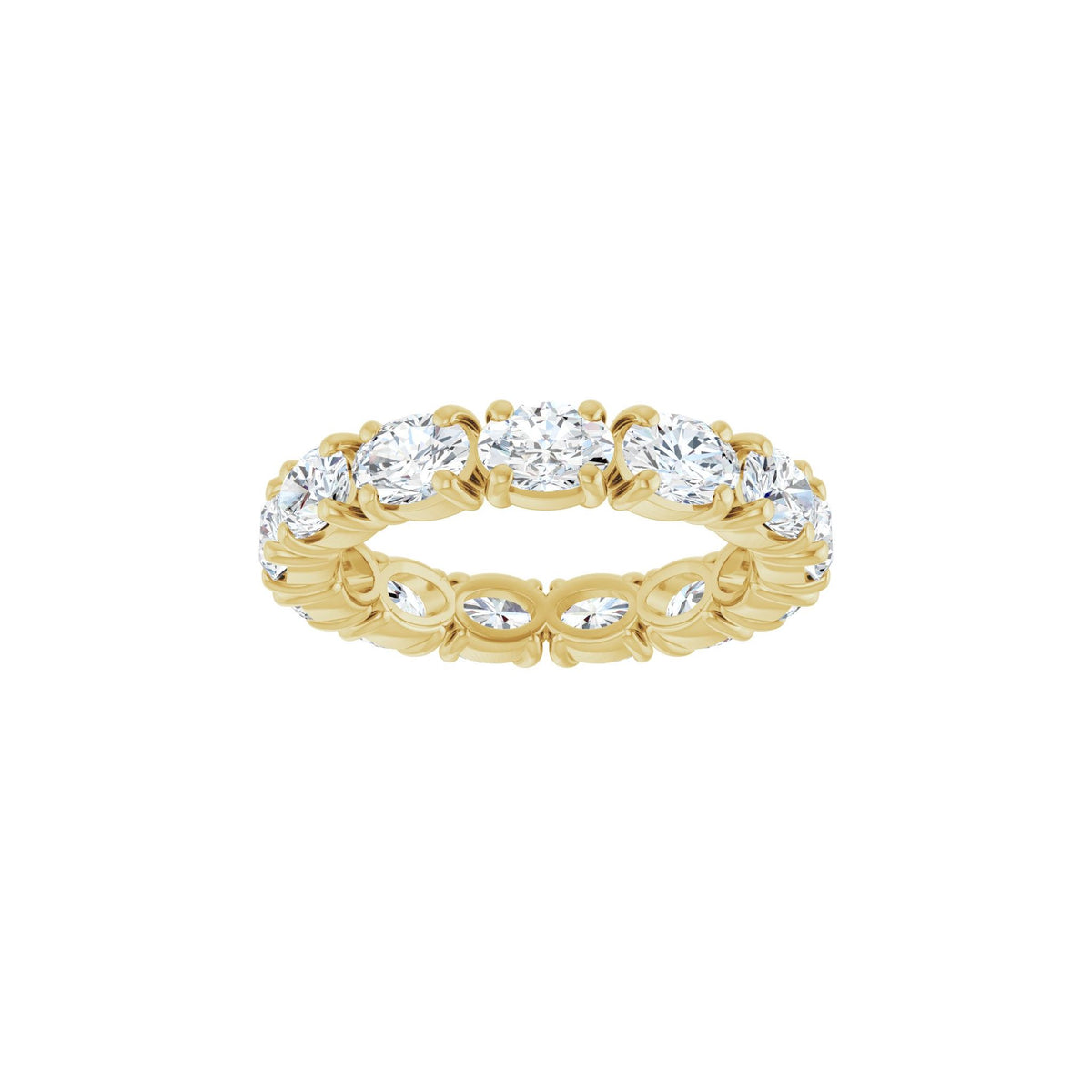 Oval Lab-Grown Diamond Eternity Band in 14K Gold, 3 1/4 CT TW - 14K Yellow Gold