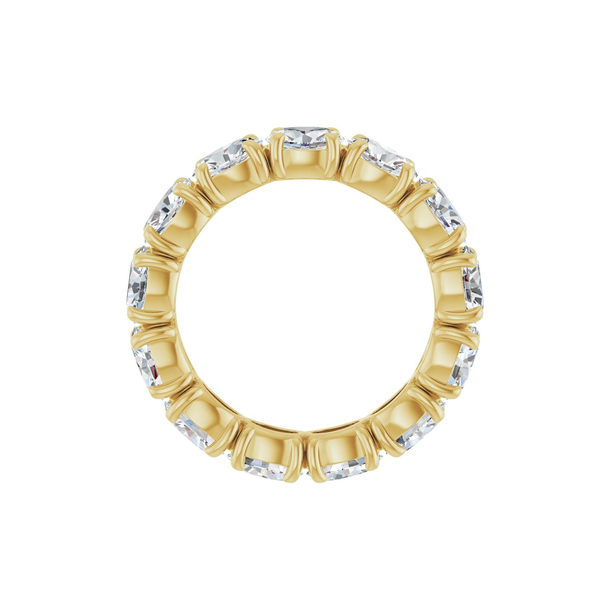 Oval Lab-Grown Diamond Eternity Band in 14K Gold, 3 1/4 CT TW - 14K Yellow Gold