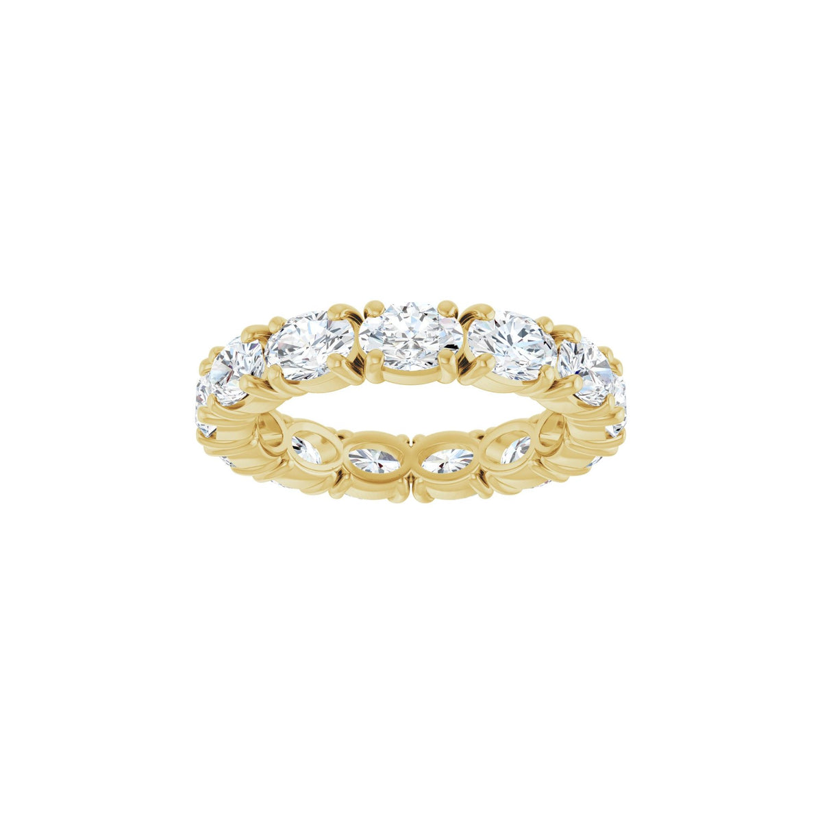 Oval Lab-Grown Diamond Eternity Band in 14K Gold, 3 1/4 CT TW - 14K Yellow Gold