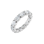 Oval Lab-Grown Diamond Eternity Band in 14K Gold, 3 1/4 CT TW - 14K White Gold
