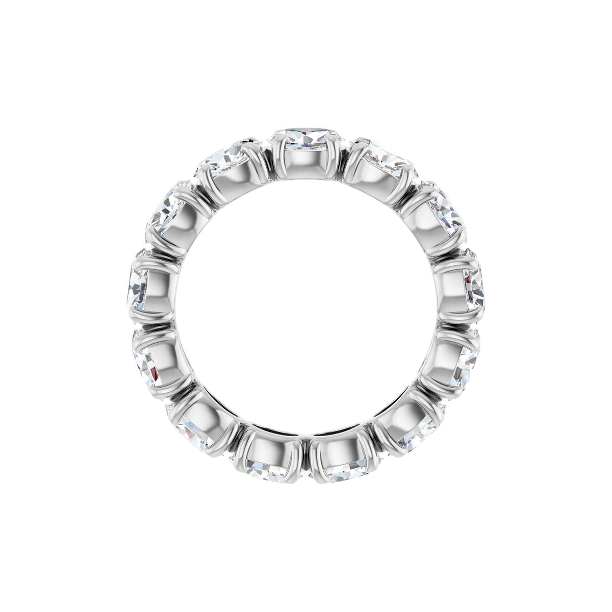 Oval Lab-Grown Diamond Eternity Band in 14K Gold, 3 1/4 CT TW - 14K White Gold