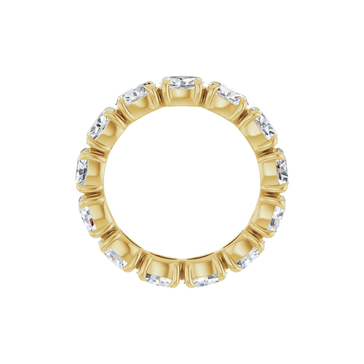 Oval Lab-Grown Diamond Eternity Band in 14K Gold, 3 1/4 CT TW - 14K Yellow Gold