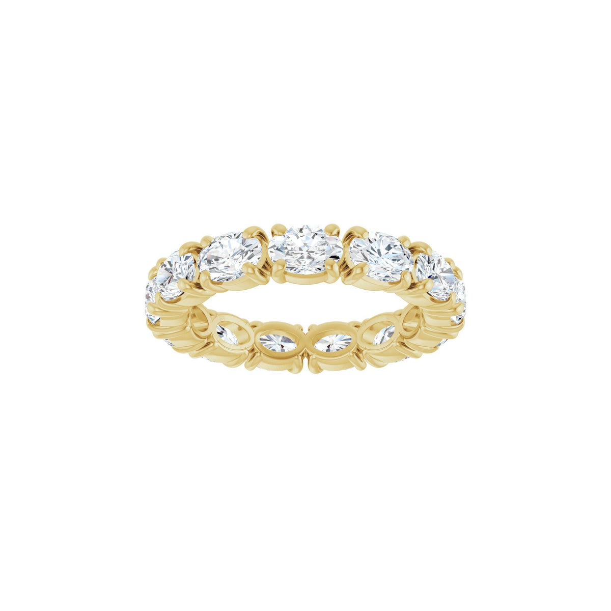 Oval Lab-Grown Diamond Eternity Band in 14K Gold, 3 1/4 CT TW - 14K Yellow Gold