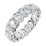 Oval Lab-Grown Diamond Eternity Band in 14K Gold, 4 1/3 to 4 1/2 CT TW - 14K White Gold